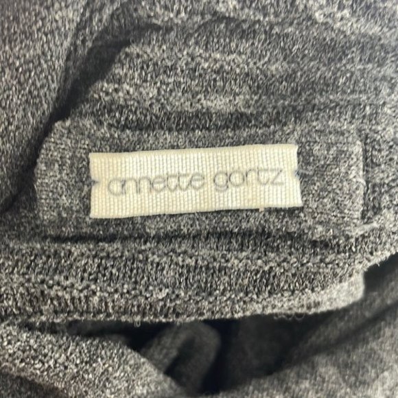 Annette Gortz light weight turtle neck detailed back brown wool blend lagenlook - Picture 9 of 11